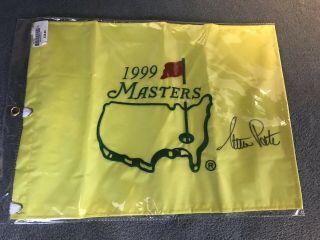 1999 Masters Golf Official Pin Flag Signed By Steve Pate J M Olazabal Wins Pga