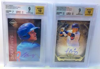2015 Topps Tier One Guard Javier Baez Autograph 0.  5 from BGS 9.  5 AUTO /299 8