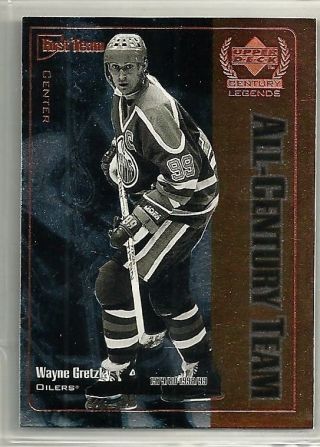 Wayne Gretzky 1999 - 00 Upper Deck Century Legends All Century Team Insert Ac - 1