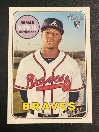 2018 Topps Heritage Ronald Acuna Jr.  580 Rookie Rc