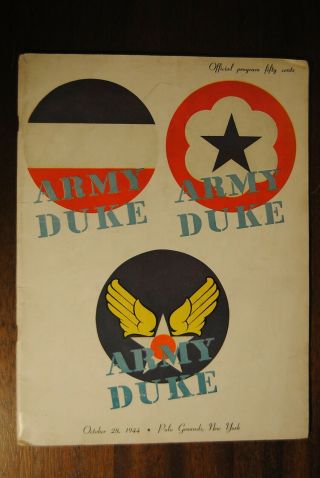 1944 Army Cadets Vs Duke Blue Devils Football Program - Glenn Davis Doc Blanchard
