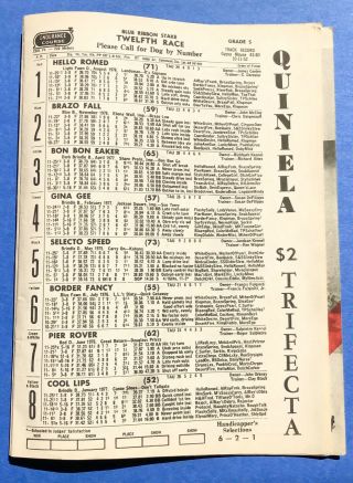 1978 Taunton Greyhound Program - BLUE RIBBON STAKE - Last Race Of The Season. 3