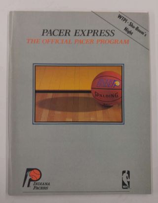 Indiana Pacers Vs Detroit Pistons Isiah Thomas Basketball 1984 Program J62748