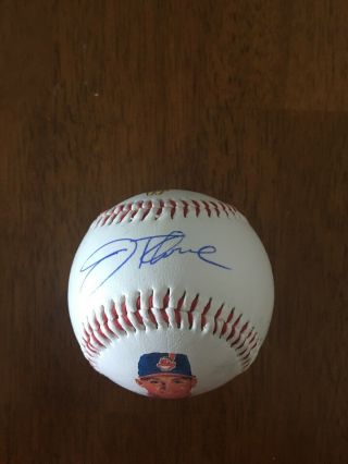 Jim Thome Signed Autographed Cleveland Indians 1997 Photo Baseball Hof 18