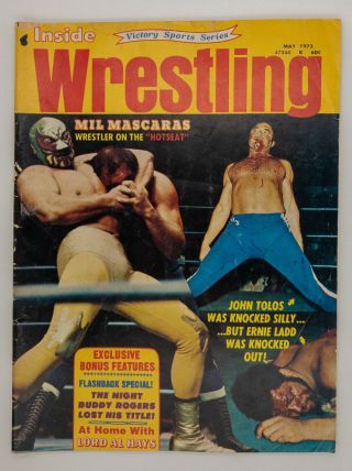 Inside Wrestling May 1973 Mil Mascaras,  Buddy Rogers,  John Tolos