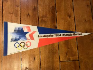 1984 Los Angeles Summer Olympics Pennant - Michael Jordan Carl Lewis Usa