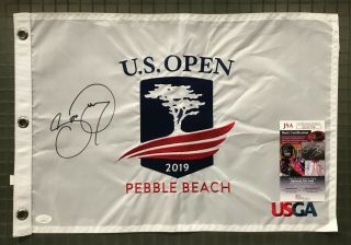 Jason Day Signed 2019 Us Open Pebble Beach Golf Pin Flag Autographed Jsa