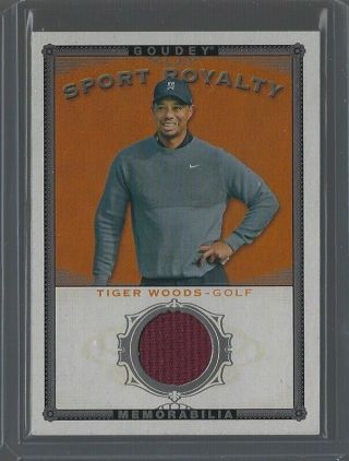 Tiger Woods 2015 Upper Deck Ud Goodwin Champions Goudey Memorabilia Relic Patch