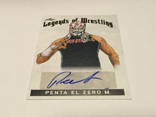 Penta El Zero M 2018 Leaf Legends Of Wrestling Auto