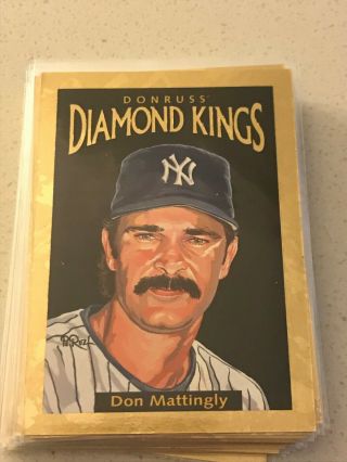 Don Mattingly 1996 Donruss Diamond Kings Series Insert Dk16 Yankees Prp76