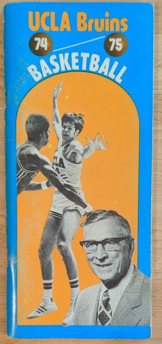 1974 - 75 Ucla Basketball Media Guide (wooden 