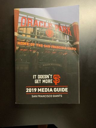Bent Corner 2019 San Francisco Giants Media Guide Mlb Baseball Bubble Wrap