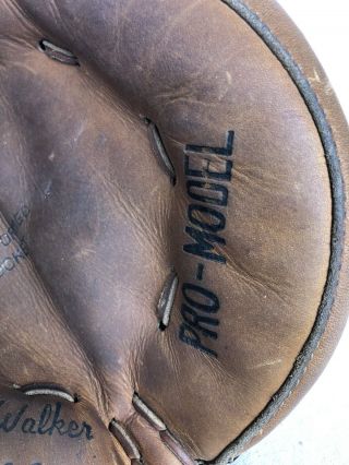 Vintage Johnny Walker C - 111 Pro Model Leather Catchers Glove Made In Japan 4