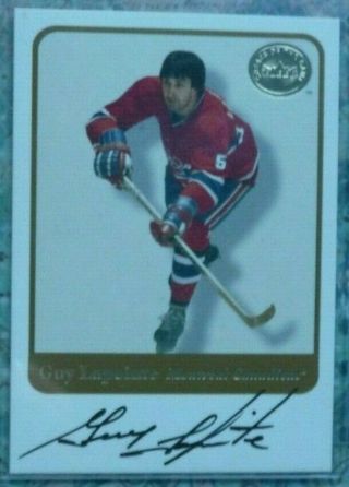 Guy Lapointe 2001 - 02 Fleer Greats Of The Game Autograph Montreal Canadiens