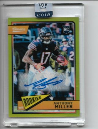 2018 Panini Honors Anthony Miller Gold Rc Autograph Classics 