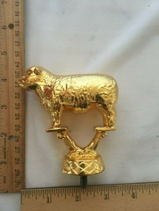 Gold Metal Sheep Trophy Topper