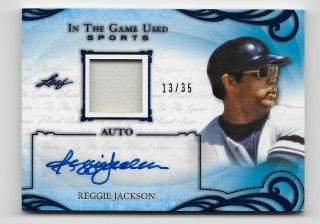 2019 Leaf In The Game Sports Jersey Auto 13/35 Reggie Jackson Mr.  October