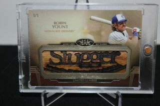 Robin Yount 2019 Tier One Limited Lumber Bat Barrel Relic True 1/1 Brewers