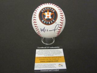 Jose Altuve Houston Astros Hand Signed Autographed Logo Baseball With