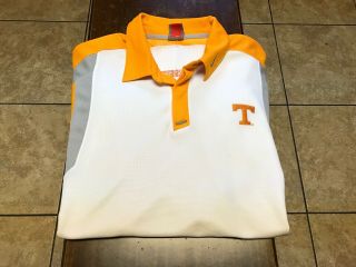 Tennessee Vols S/s Nike Polo Shirt Size Xxl White,  Orange