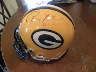 Ray Nitschke Hof 1971 Paul Hornung 5 Green Bay Packers Autographed Mini Helmet