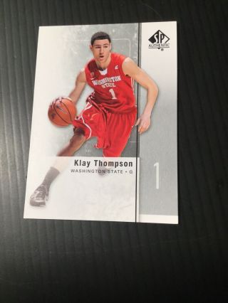 2011 - 12 Sp Authentic Klay Thompson Rookie Card