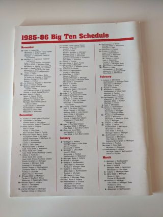 1986 Indiana University Hoosiers Men ' s Basketball Media Guide - Bob Knight 2