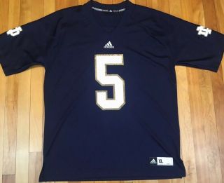 Adidas Notre Dame Football Jersey 5 Navy Blue XL A, 2