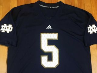 Adidas Notre Dame Football Jersey 5 Navy Blue XL A, 4