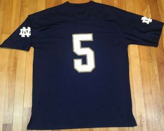 Adidas Notre Dame Football Jersey 5 Navy Blue XL A, 5