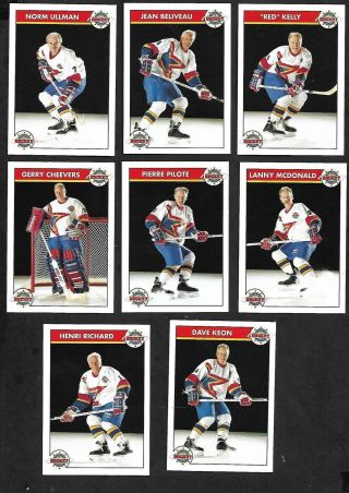 1994 - 95 Zellers Masters Of Hockey Complete Set Of 8: Beliveau,  Keon,  Cheevers,