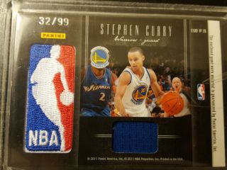 2011 Panini Stephen Curry And Ray Allen Patch And Logo Man Passing The Torch.
