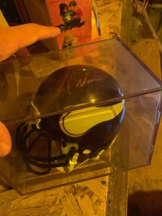 Randy Moss Signed Minnesota Vikings Mini Helmet