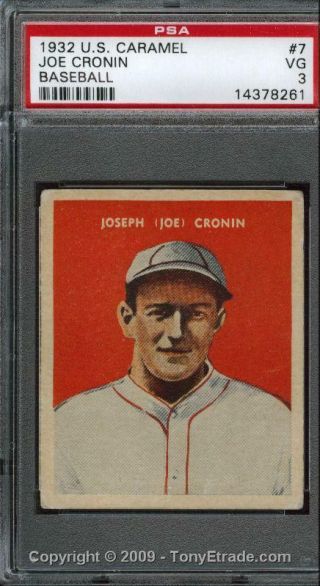 1932 U.  S.  Caramel 7 Joe Cronin Psa 3
