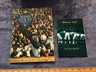 1964 La Rams V Baltimore Colts Nfl Football Game,  1964 Baltimore Colts Press Book