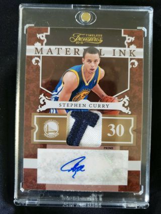 2010 Timeless Treasures Stephen Curry Patch/auto 12/25 17