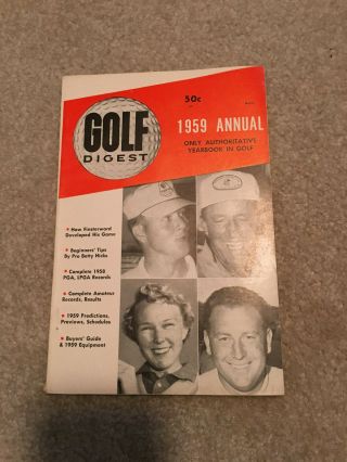 1959 Golf Digest Annual Arnold Palmer Vintage