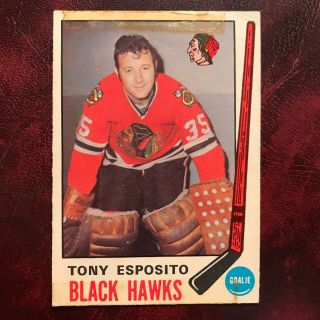 1969 - 70 O - Pee - Chee Opc Set Tony Esposito Rookie 138 Chicago Black Hawks - Vgx