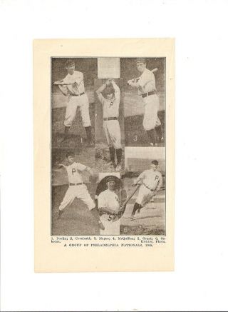 Phillies 1908 Team Pictur Harry Coveleski Sherry Magee Mickey Doolin Eddie Grant