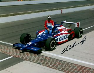 Authentic Autographed Al Unser Junior 8x10 Indy 500 Photo