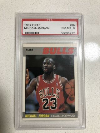 1987 - 1988 Fleer Michael Jordan Chicago Bulls 59 Basketball Card