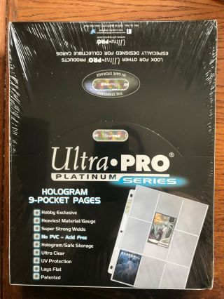 Ultra Pro 9 - Pocket Trading Card Pages - Platinum Series