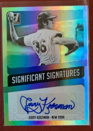 2018 Panini Donruss Jerry Koosman Significant Signatures Auto Card Ny Mets