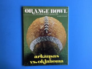 Jan.  2,  1978 Arkansas Razorbacks Vs Oklahoma Sooners Orange Bowl Classic Program