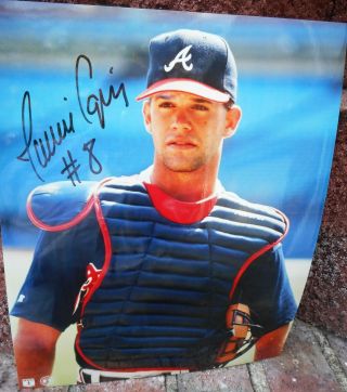 Vintage Javier Lopez Atlanta Braves Autographed 8 X 10 Picture