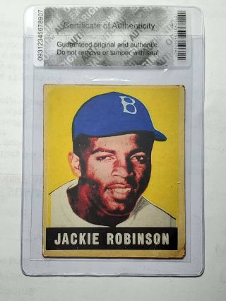 1949 Leaf 79 Jackie Robinson Rookie Card Brooklyn Dodgers Card