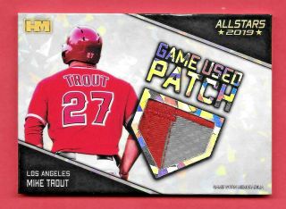 2019 Mike Trout Hits Memorabilia All Stars Game Patch 5/5 - La Angels