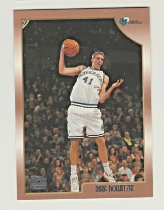 1998 - 99 Topps 154 Dirk Nowitzki Rc Rookie Dallas Mavericks
