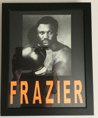 Hof Joe Frazier Authentic Signed Autographed Boxing Framed 11x14 Photo Ssm