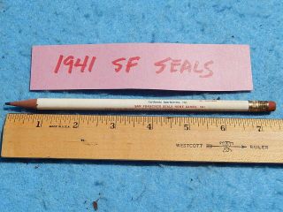 1941 San Francisco Seals Pacific Coast League Baseball Home Schedule On A Pencil